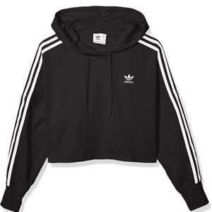 Adidas Black Cropped Hoodie